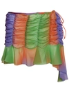 Ester Manas Multicolor Ruched Miniskirt In Multicolor
