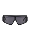 Retrosuperfuture Black Shield Sunglasses In Black