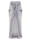 Andreeva Lavender Handmade Knit Skirt In Grey