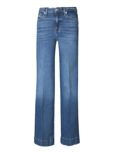 7 For All Mankind Dojo Stretch Flared-leg Jeans In Blue