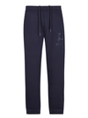 BURBERRY COTTON TRACK PANTS WITH EMBROIDERED LOGO