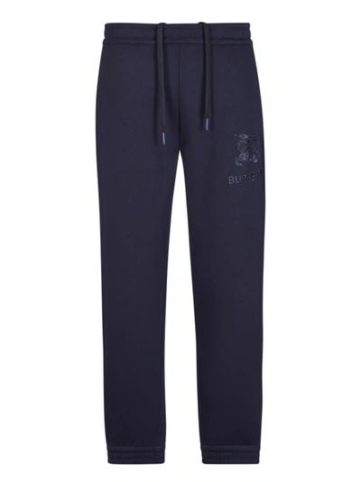 BURBERRY COTTON TRACK PANTS WITH EMBROIDERED LOGO