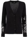 ERMANNO SCERVINO FLORAL LACE EMBELISHMENT CARDIGAN