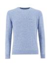 MC2 SAINT BARTH BLUE CASHMERE BLEND PULLOVER