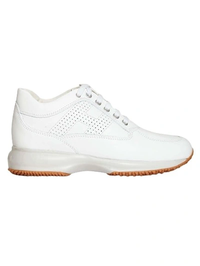 HOGAN INTERACTIVE WHITE LEATHER SNEAKERS