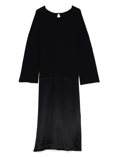Aeron Hale Mixed-fabric Dress In Black