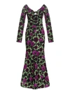 Agua By Agua Bendita Nube Fortuna Floral-print Cotton-blend Maxi Dress In Multicolor