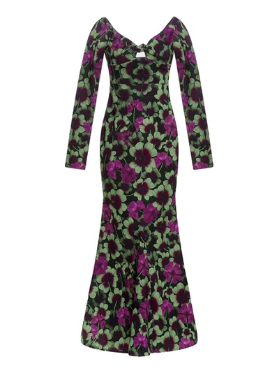 Agua By Agua Bendita Nube Fortuna Floral-print Cotton-blend Maxi Dress In Neutral