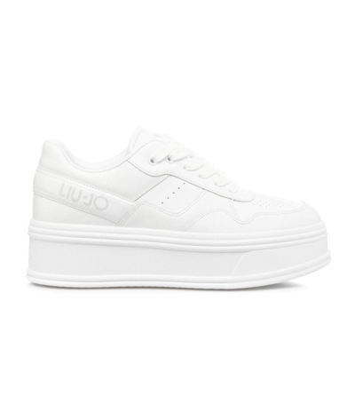 Liu •jo Selma 01 Panelled Leather Sneakers In White