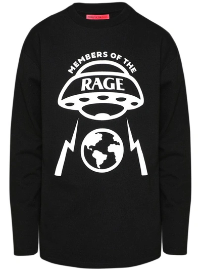 Members Of The Rage Mens Black Brand-print Crewneck Cotton-jersey T-shirt