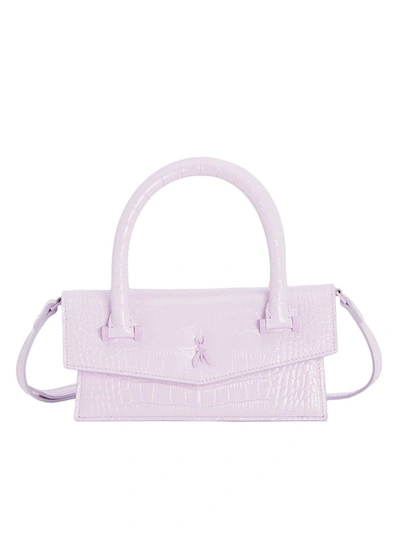 Patrizia Pepe Bambi Fly Crocodile-effect Bag In Purple