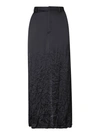 Mm6 Maison Margiela Crinkled Midi Skirt In Black