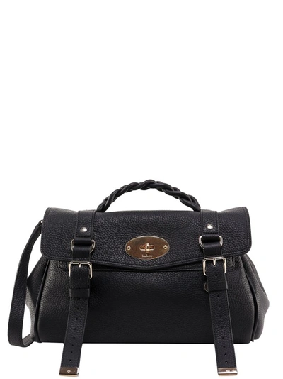 Mulberry Handbag In Textured Leather In Black