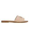 Ferragamo Women's Oria Gancini Slide Sandals In Neutrals