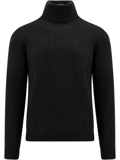 Roberto Collina Black Wool Blend Sweater