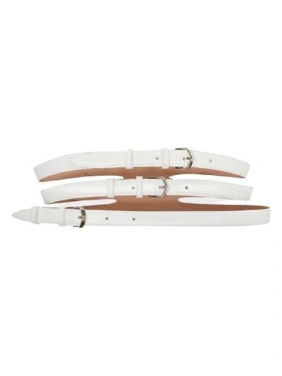 Alaïa Three-buckle Wrap Belt In White