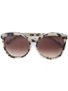 STELLA MCCARTNEY BROWN AND BEIGE TORTOISESHELL CHAIN TRIMMED SUNGLASSES,SC0074S00212122771