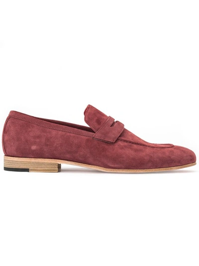 Alexander 1910 Cannes Moccasin - Bordeaux Suede In Burgundy