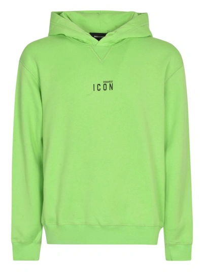 Dsquared2 Icon-print Cotton Hoodie In Green