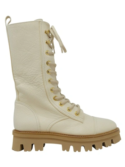 Agl Attilio Giusti Leombruni Agl Ice Leather Natalia Boots In Beige
