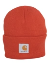 Carhartt Watch Hat Logo-patch Beanie In Red