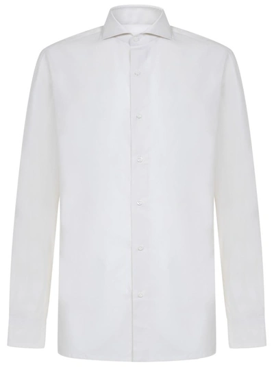 Luigi Borrelli Semi-slim Flit Shirt In Blanco