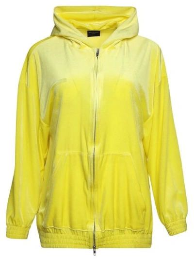 Balenciaga Zip-up Hoodie In Yellow