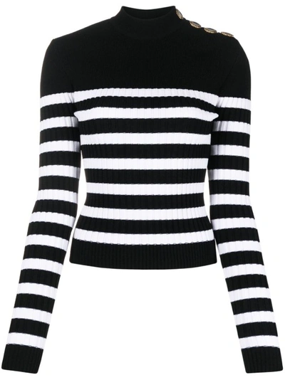 Balmain Striped Jumper In Multi