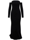 Blumarine Detachable-sleeve Strapless Gown In Black