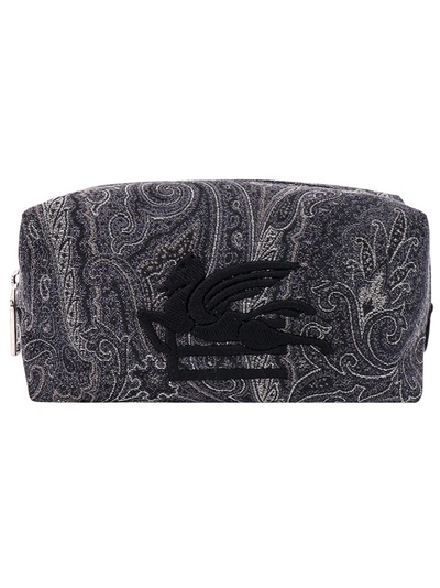 Etro Pailsey Coated Canvas Beauty Case In Black