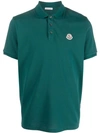 MONCLER COTTON POLO SHIRT WITH EMBROIDERED LOGO