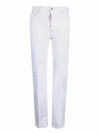 DSQUARED2 WHITE MID RISE TROUSERS