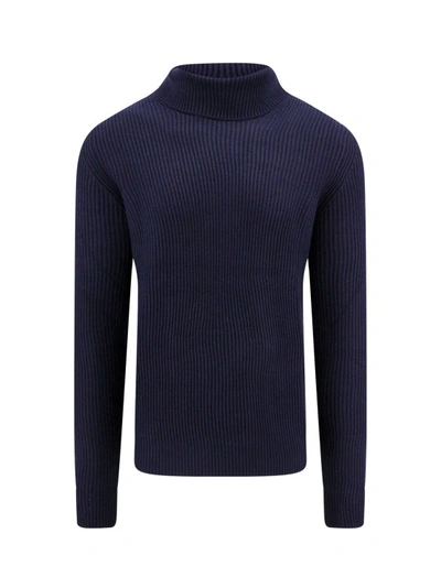PEUTEREY RIBBED SWEATER WITH LOGO DETAIL