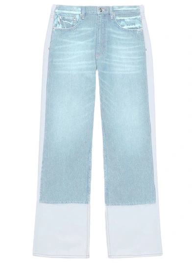 Bluemarble Bicolor Denim Pants In Blue