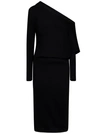 TOM FORD BLACK OFF-THE-SHOULDER MIDI DRESS