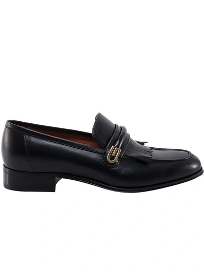 Gucci Horsebit Detail Leather Loafer With Gold-tone Hardware In Black