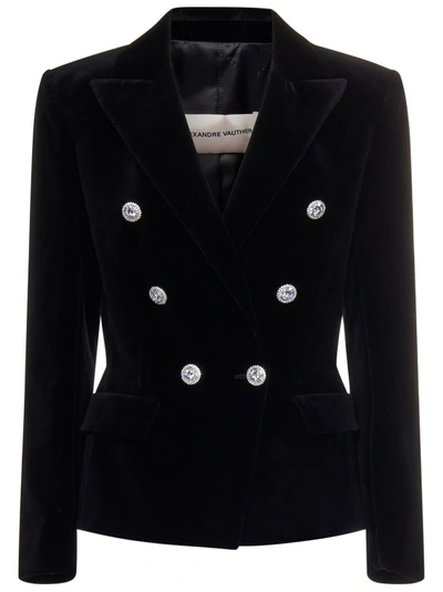 Alexandre Vauthier Cotton Tuxedo Jacket In Black