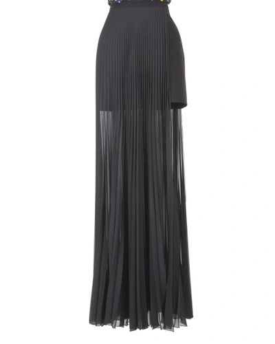 Gemy Maalouf Mousseline Skirt - Long Skirts In Black