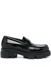 GIVENCHY BLACK LEATHER FLAT SHOES