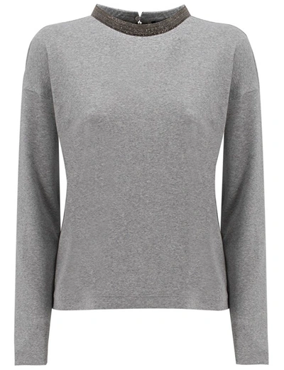 Fabiana Filippi Long-sleeved T-shirt In Grey