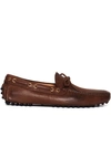 CAR SHOE MOCCASIN IN GOMMINI LEATHER
