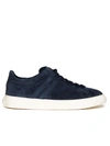 HOGAN BOX BOTTOM SNEAKERS IN BLUE LEATHER