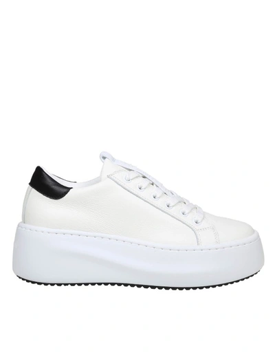 Vic Matie Butter Trainers In White Leather