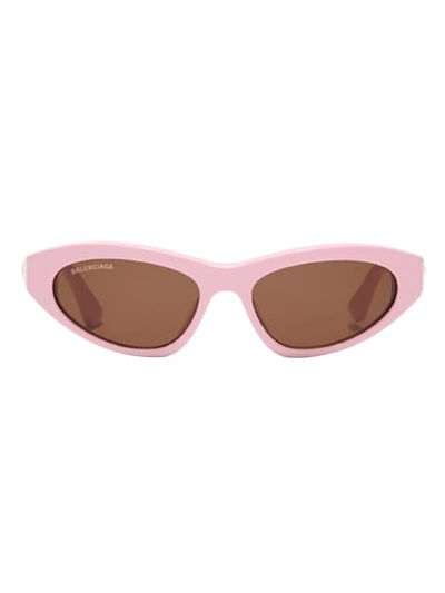 Balenciaga Twist-arm Cat-eye Sunglasses In Brown