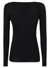 P.A.R.O.S.H JET BLACK WOOL KNITTED TOP