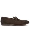 DOUCAL'S BROWN SUEDE MOCCASINS