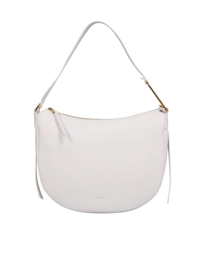 Coccinelle Priscilla Leather Shoulder Bag In White