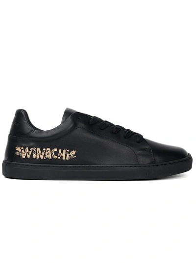 Pantofola D'oro Foro Italico Winachi Black Leather Sneakers