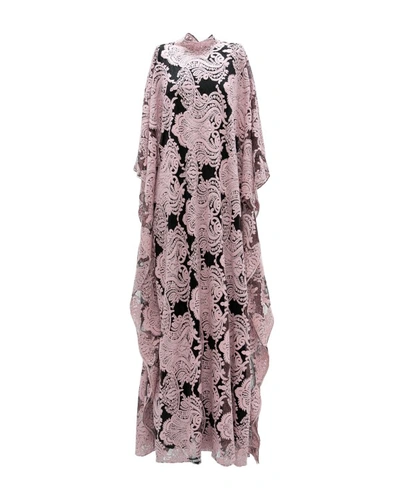 Gemy Maalouf Embroidered Kaftan Dress - Long Dresses In Pink