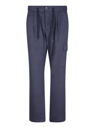 Herno Resort Trousers In Navy Blue